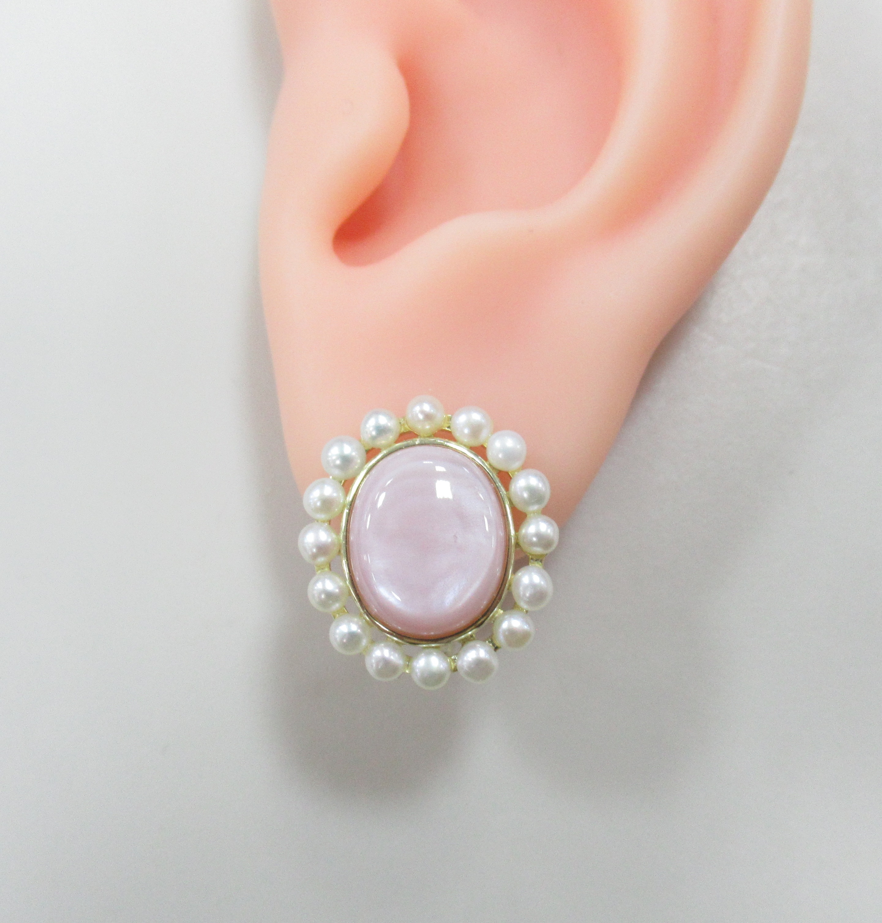 Серебряные серьги с перламутром и жемчугом